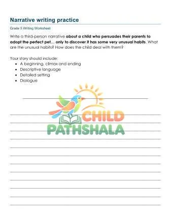 Preview of Narrative Writing Prompts Mqm