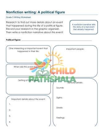 Nonfiction Writing Worksheet for Grade 5