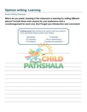 Preview of Opinion Writing Prompt