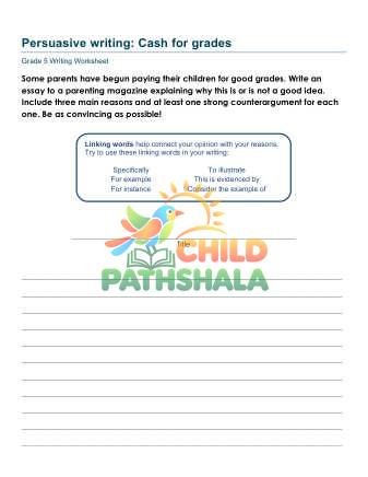 Preview of Persuasive Writing Prompt Pvm