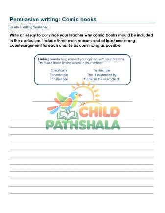 Persuasive Writing Prompt Wdp