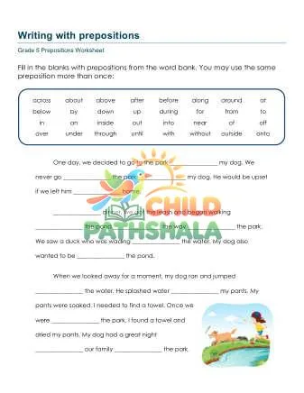 Preview of Writing With Prepositions