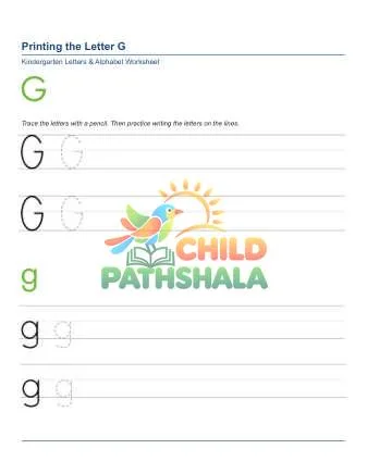 Preview of Printing Letters G