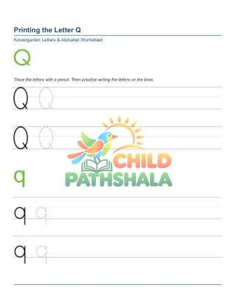 Preview of Printing Letters Q