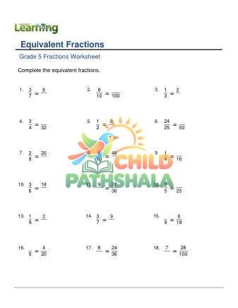 Preview of Equivalent Fractions F