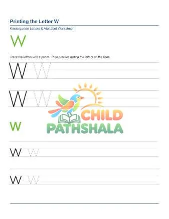 Preview of Printing Letters W
