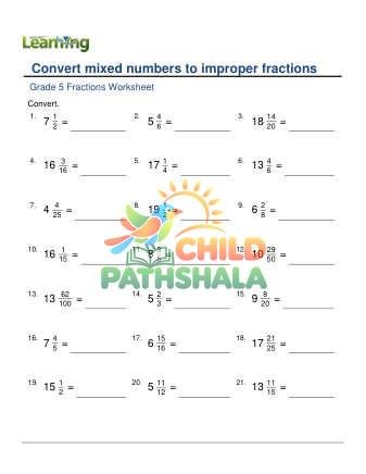 Mixed Numbers To Improper Fractions Harder C