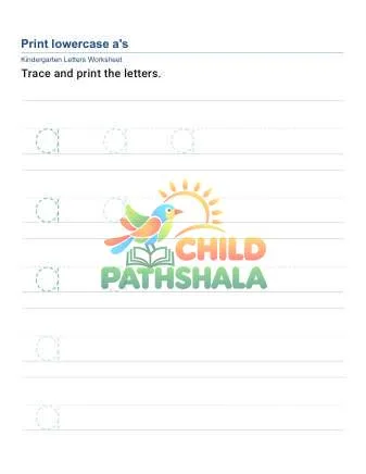 Preview of Printing Lowercase Letters