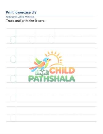Printing Lowercase Letters D