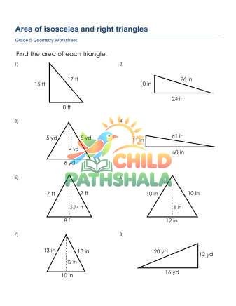 Area Of Triangles B