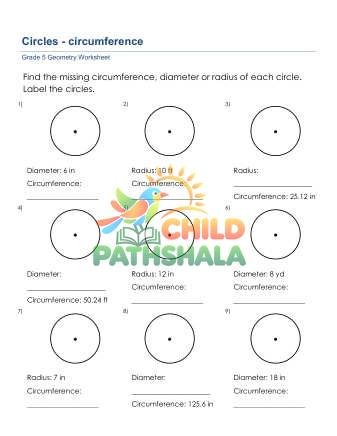 Preview of Geometry Circles Circumference A
