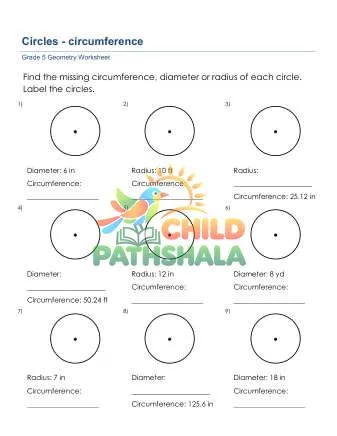 Preview of Geometry Circles Circumference