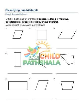 Preview of Geometry Classifying Quadrilaterals