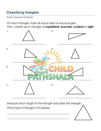 Preview of Geometry Classifying Triangles