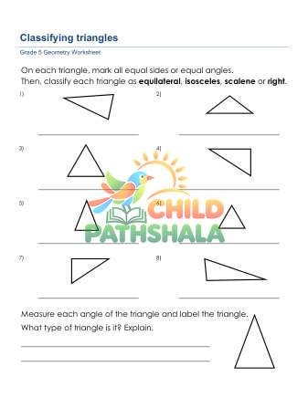 Preview of Geometry Classifying Triangles B