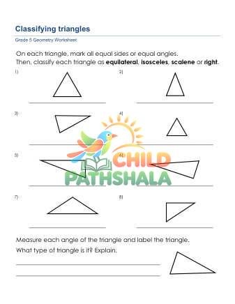 Preview of Geometry Classifying Triangles C