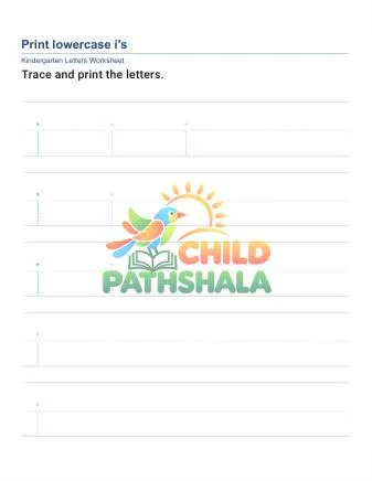Preview of Printing Lowercase Letters I