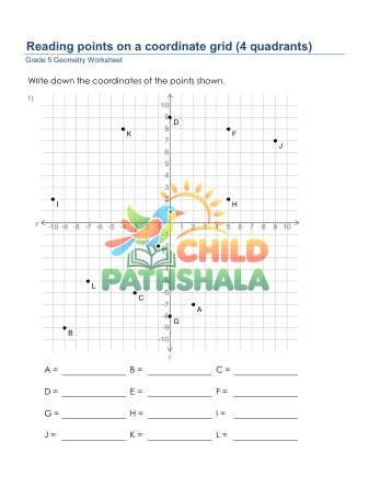 Preview of Geometry Reading Points Coordinate Grid 4q A