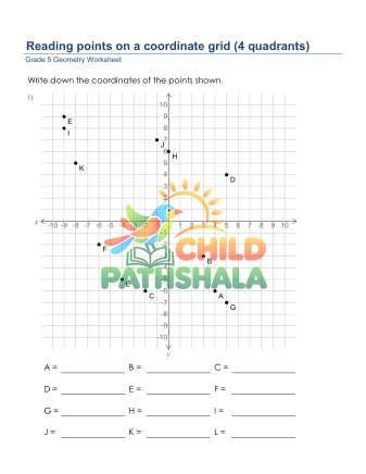 Preview of Geometry Reading Points Coordinate Grid 4q B