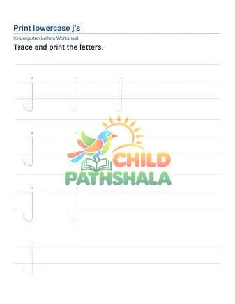 Preview of Printing Lowercase Letters J