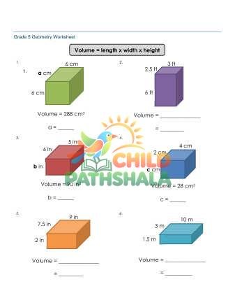 Geometry Rectangular Prism Volume B