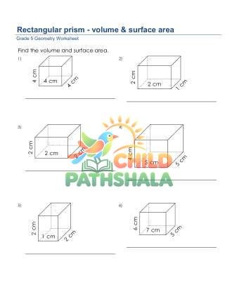 Preview of Geometry Rectangular Prism Volume Surface Area E