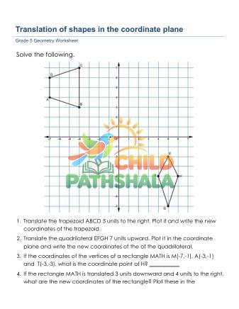 Preview of Translation Of Shapes In The Coordinate Plane A