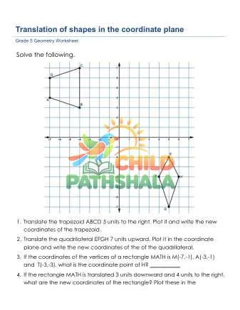 Preview of Translation Of Shapes In The Coordinate Plane