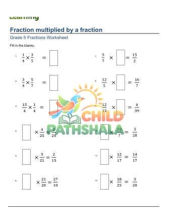 Fractions Multiply Missing Number D