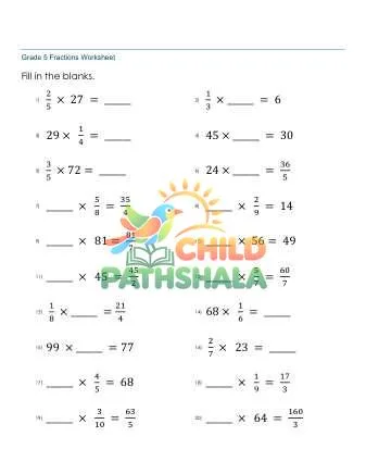 Preview of Fractions Multiply Whole Number Missing Mhk