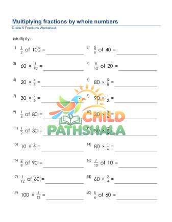 Multiply Fractions Whole Number C