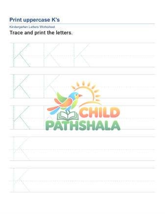 Preview of Printing Uppercase Letters K