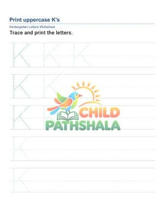 Preview of Printing Uppercase Letters K