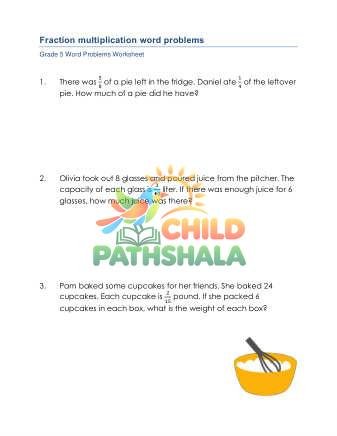 Preview of Word Problems Multiplying Fractions A