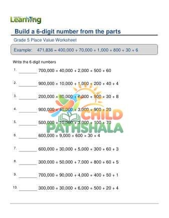 Place Value 6 Digit B