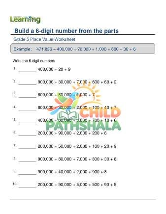 Place Value 6 Digit D