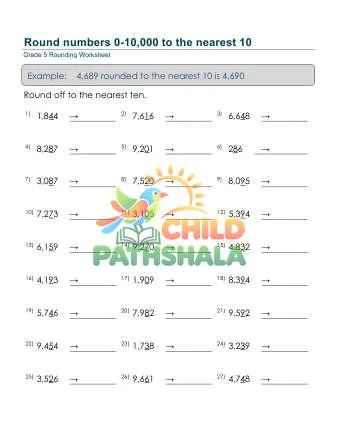 Preview of Round 4 Digit Number Nearest 10
