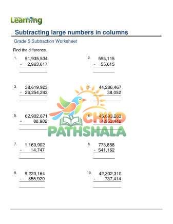 Subtract Large Numbers In Columns D