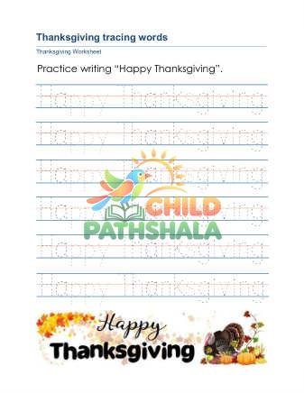 Thanksgiving Tracing B