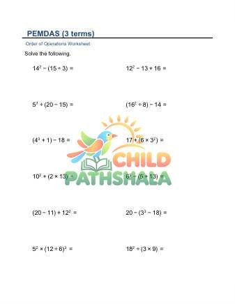 grade 5 4 operations exponent 3 terms e