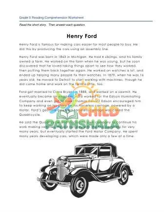 Preview of 5 Henry Ford Motor