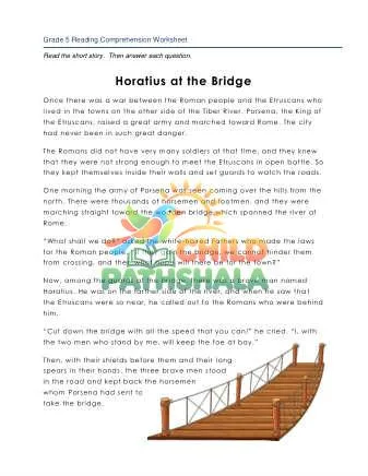 Preview of 5 Horatius At The Bridge