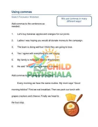Preview of Commas