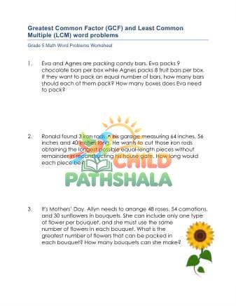 Gcf Lcm Word Problems C