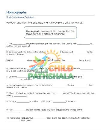 Preview of Homographs