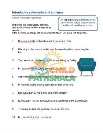 Preview of Introductory Elements Commas