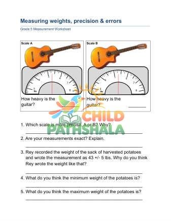 Measuring Weights Precision Errors A