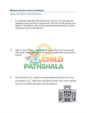 Preview of Mixed Word Problems