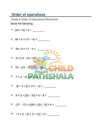 Preview of Order Operations