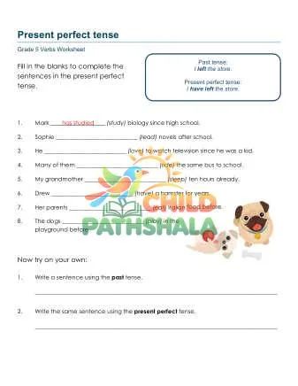 Preview of Present Perfect Tense